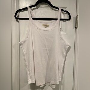NWOT Madewell Size XXL White Thin Strap Ribbed Supima Racerback Tank Top